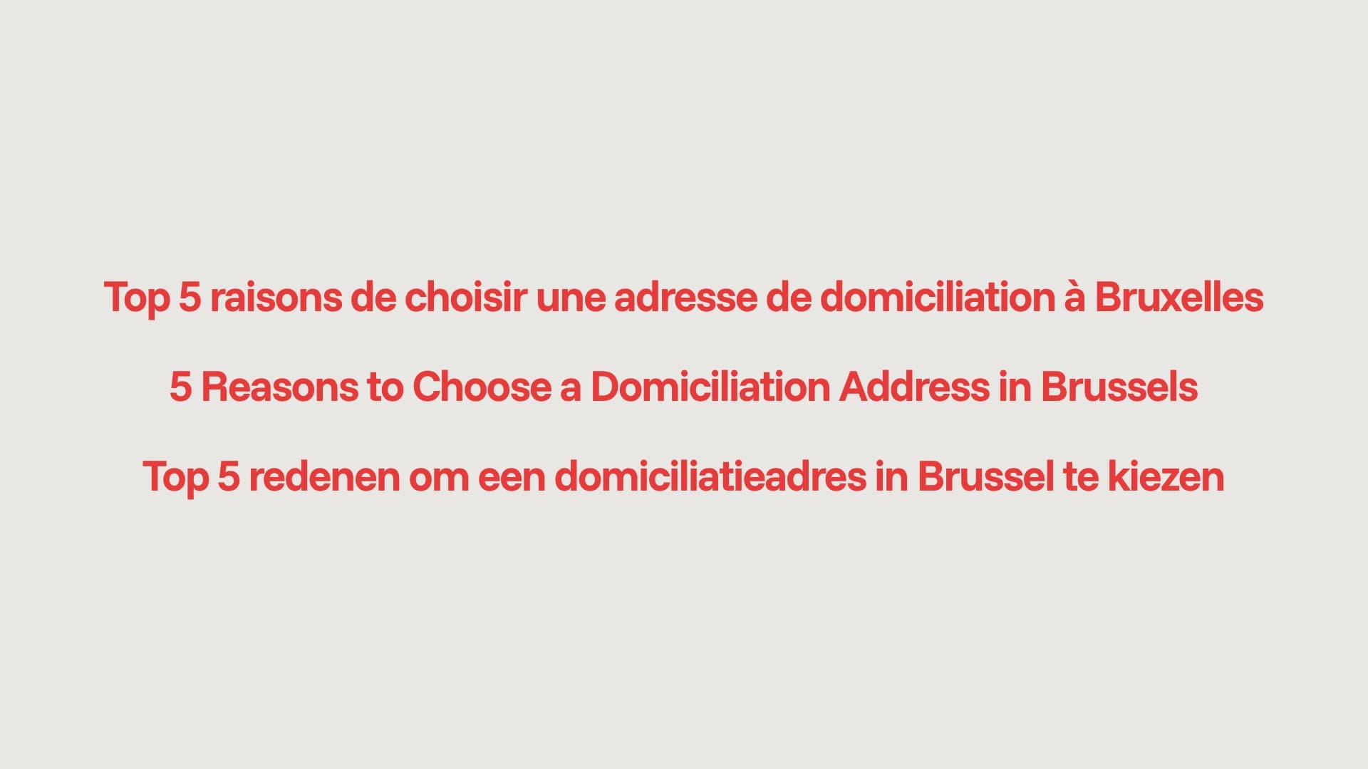 5 Reasons to Choose a Domiciliation Address in Brussels